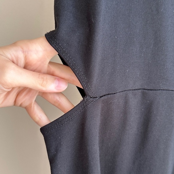 Rolla Costa Black Bodycon Tank Top Cutout Zippered Dress, Size Medium - Picture 10 of 16